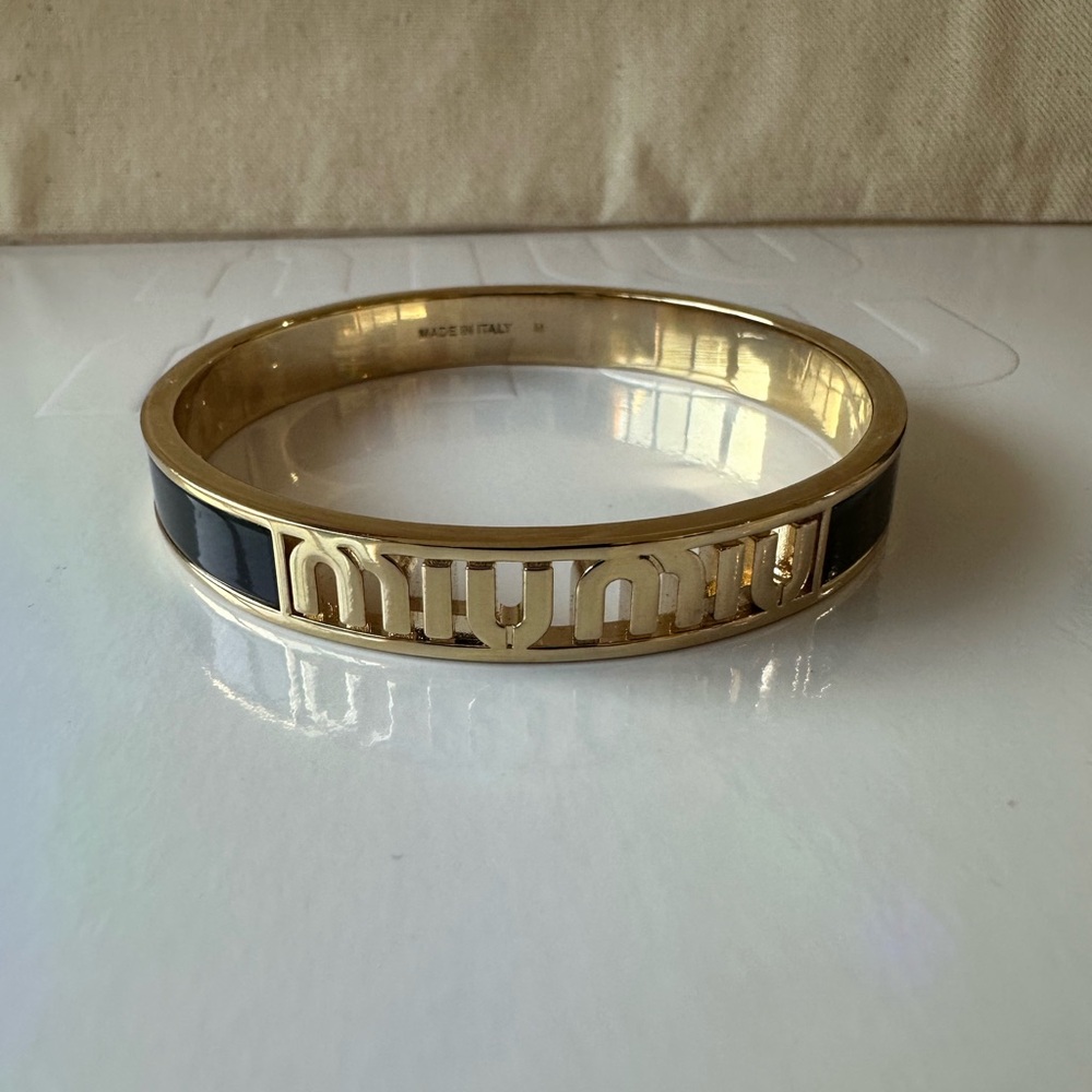 Miu Miu Metal and Enamel Bracelet